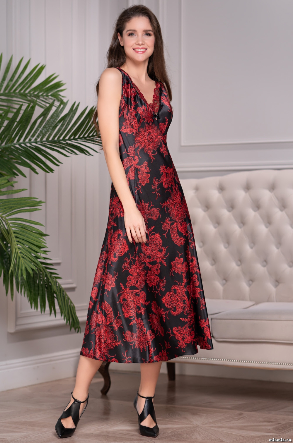 

Ночная сорочка женская Mia-Amore 8508 черная XXL, 8508