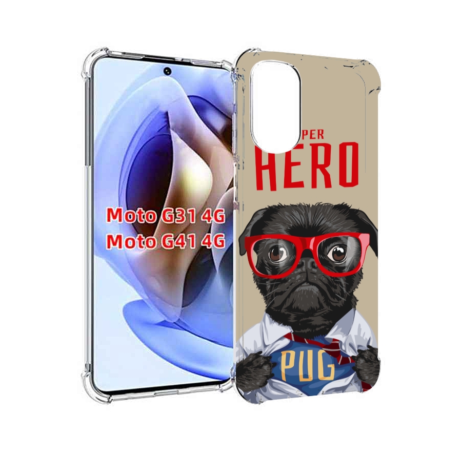 

Чехол MyPads Герой-PUG для Motorola Moto G31 4G / G41 4G, Прозрачный, Tocco