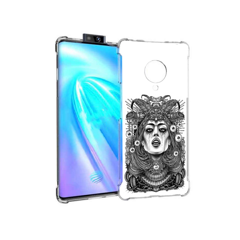 

Чехол MyPads Tocco для Vivo NEX 3 портрет девушки черно белый (PT136035.381.551), Прозрачный, Tocco