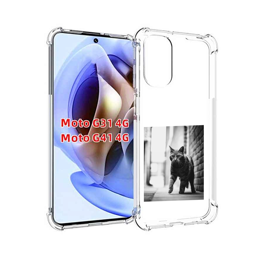 

Чехол MyPads Важный-кот для Motorola Moto G31 4G / G41 4G, Прозрачный, Tocco