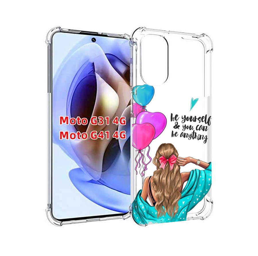 

Чехол MyPads Будь-собой для Motorola Moto G31 4G / G41 4G, Прозрачный, Tocco
