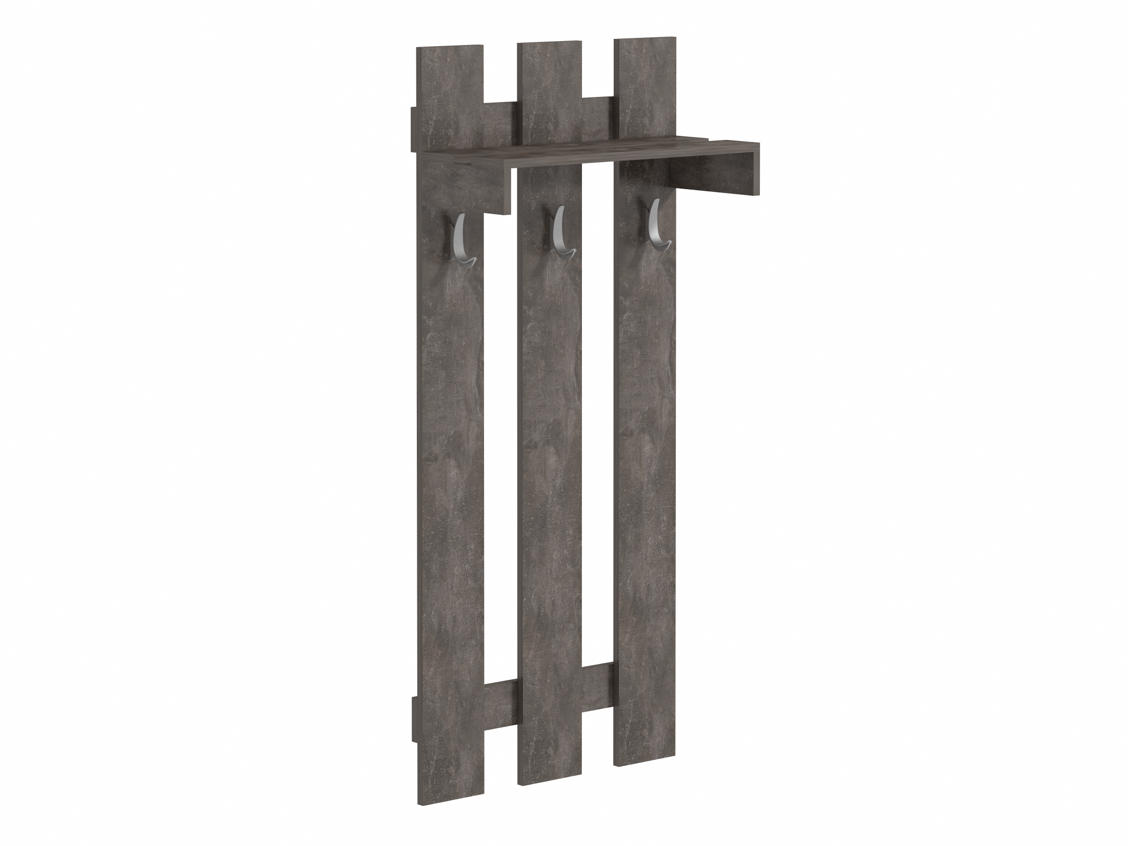 Вешалка в прихожую BONMEBEL Тип 2 Ателье темный 605х245х135 см 4000₽