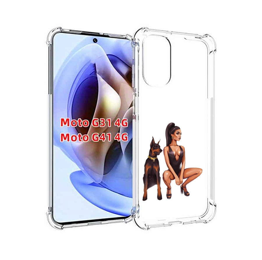 

Чехол MyPads Борзая-девушка для Motorola Moto G31 4G / G41 4G, Прозрачный, Tocco