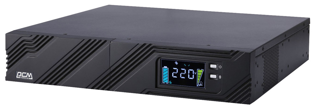 ИБП UPS PowerCom SPR-3000 LCD Line-Interactive, 3000VA / 2100W, Rack/Tower, IEC, Serial+US