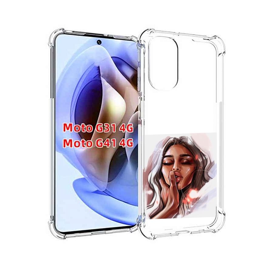 

Чехол MyPads Большие-губы женский для Motorola Moto G31 4G / G41 4G, Прозрачный, Tocco