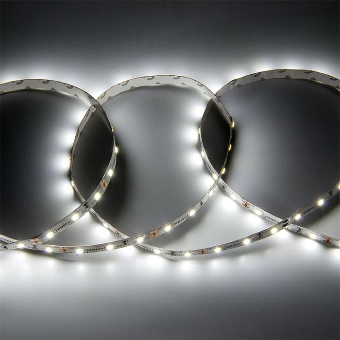

Светодиодная лента General PRO, 12В, SMD2835, 5 м, IP20, 4.8Вт/м, 60 LED/м, 6000К