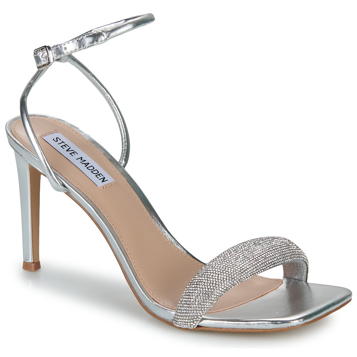 

Босоножки женские STEVE MADDEN 24350246 серебристые 37 EU, Серебристый, 24350246