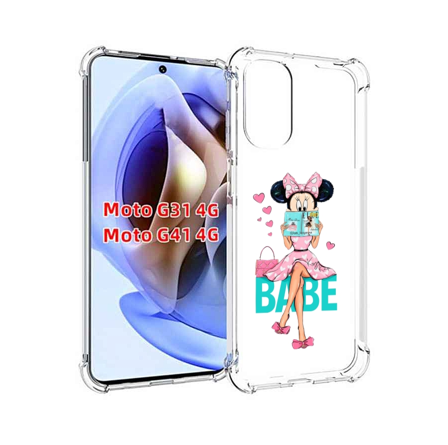 

Чехол MyPads Бейби-микки для Motorola Moto G31 4G / G41 4G, Прозрачный, Tocco