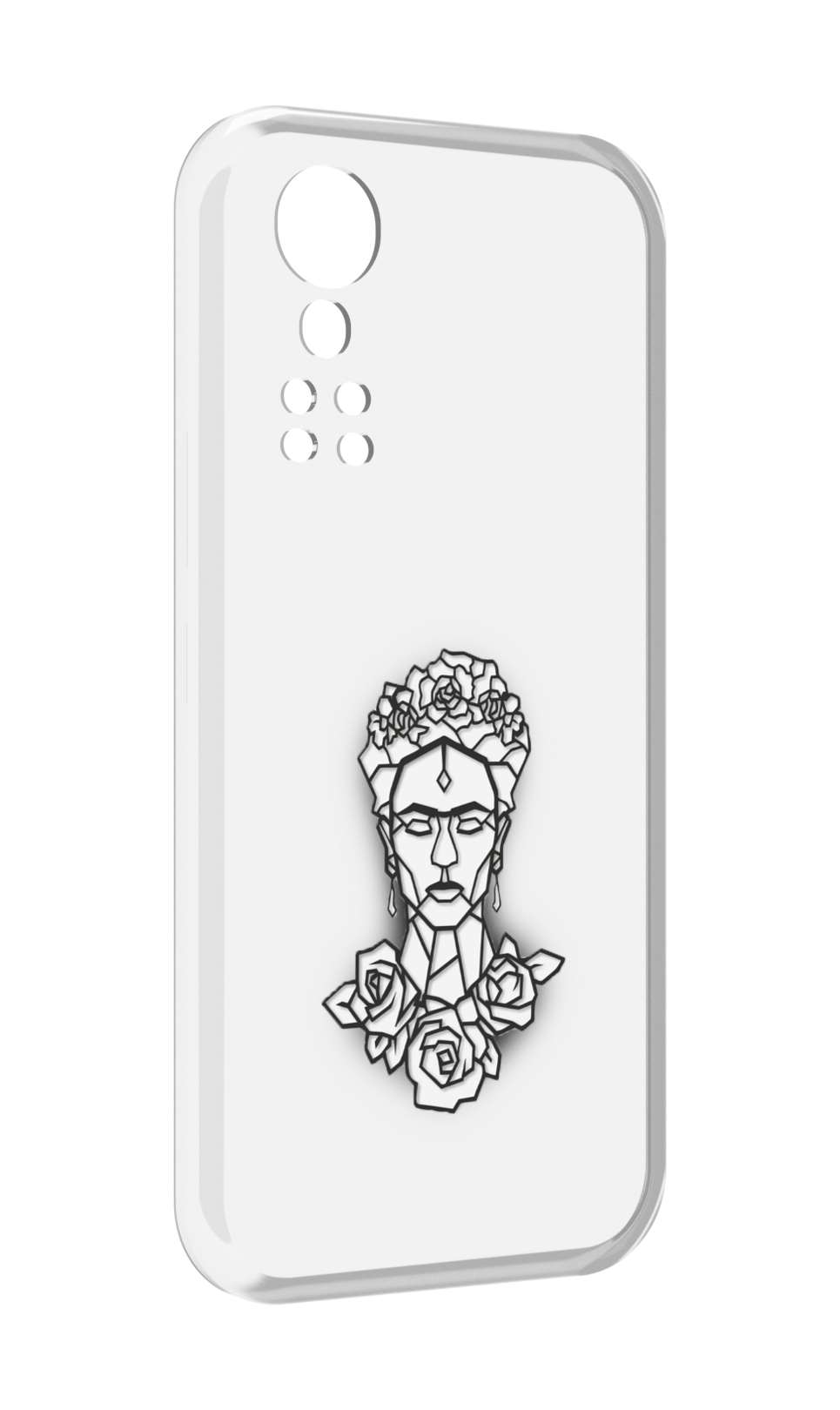 

Чехол MyPads девушка с цветами с гранями женский для ZTE Axon 30 5G / Axon 30S, Прозрачный, Tocco