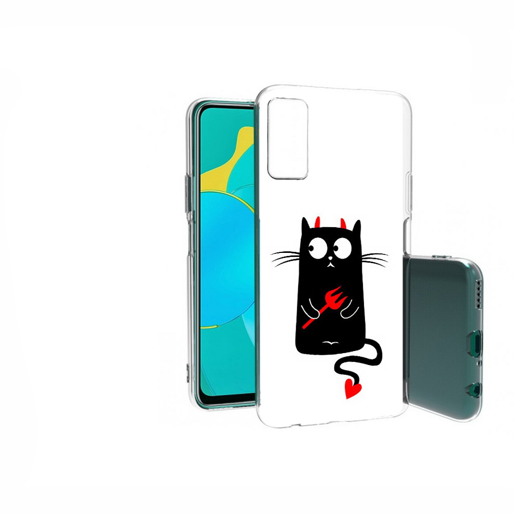 

Чехол MyPads Tocco для Huawei Honor 30S Кот демон, Прозрачный, Tocco