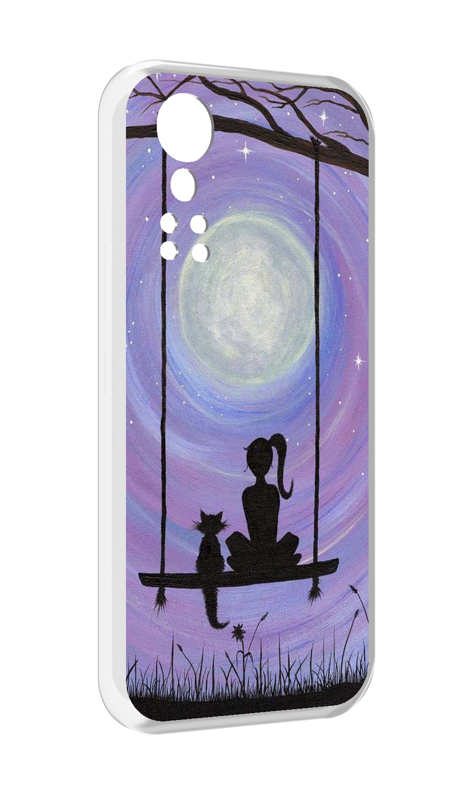 

Чехол MyPads девушка с котом на качеле женский для ZTE Axon 30 5G / Axon 30S, Прозрачный, Tocco