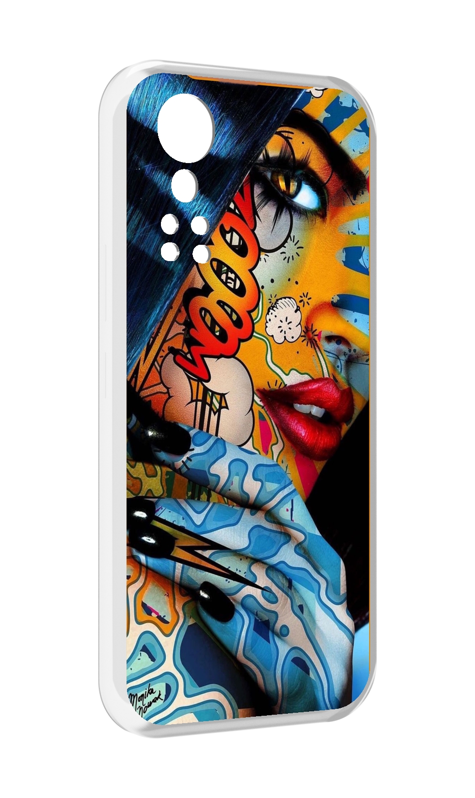 

Чехол MyPads девушка разрисованная краскам иженский для ZTE Axon 30 5G / Axon 30S, Прозрачный, Tocco