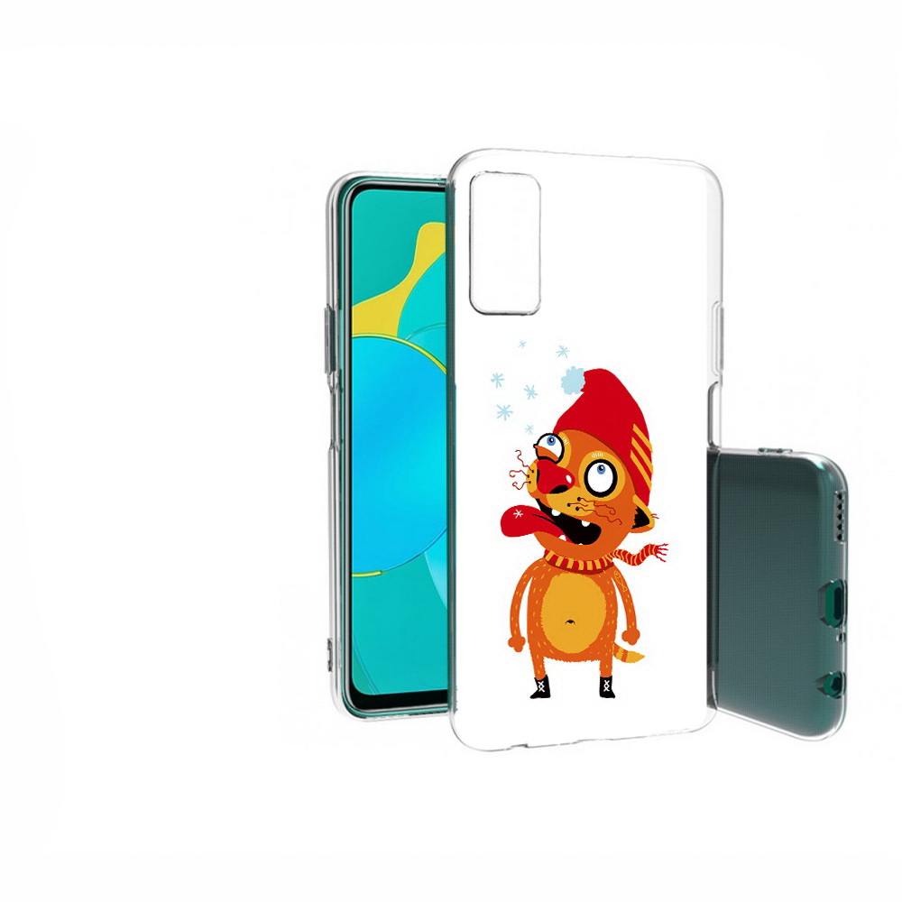 

Чехол MyPads Tocco для Huawei Honor 30S Зимний кот, Прозрачный, Tocco