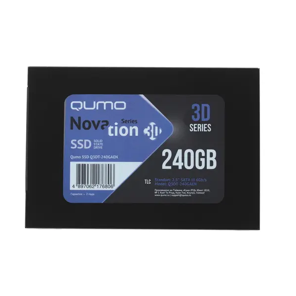 

Внешний SSD диск QUMO 240 ГБ (Q3DT-2TSY), Черный
