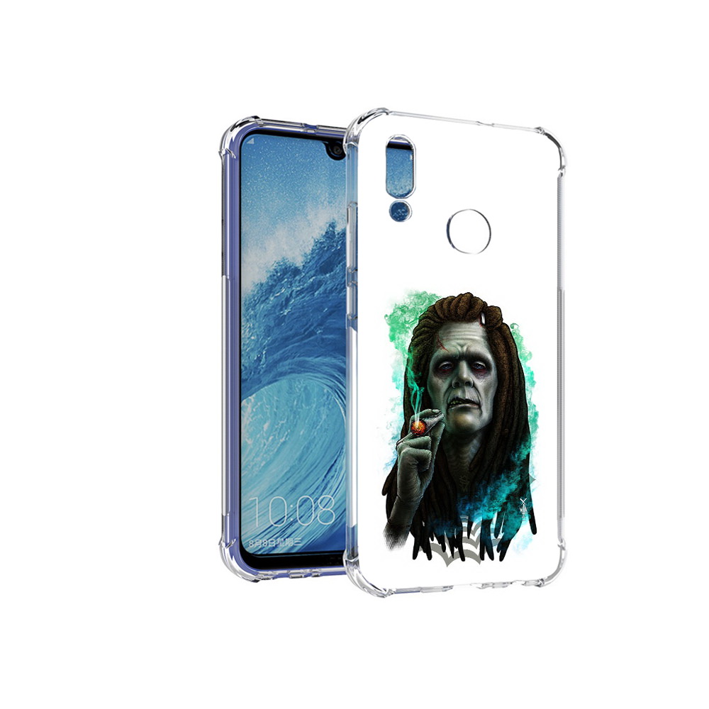 

Чехол MyPads Tocco для Huawei P Smart (2019) зеленый мужчина с сигаретой, Прозрачный, Tocco