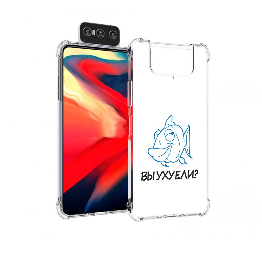 

Чехол MyPads Tocco для Asus Zenfone 8 Flip вы ухуели, Прозрачный, Tocco