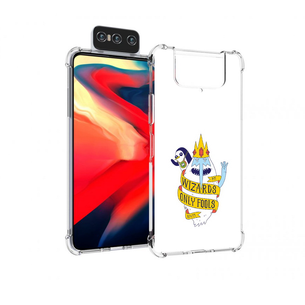 

Чехол MyPads Tocco для Asus Zenfone 8 Flip время приключений снежный король, Прозрачный, Tocco