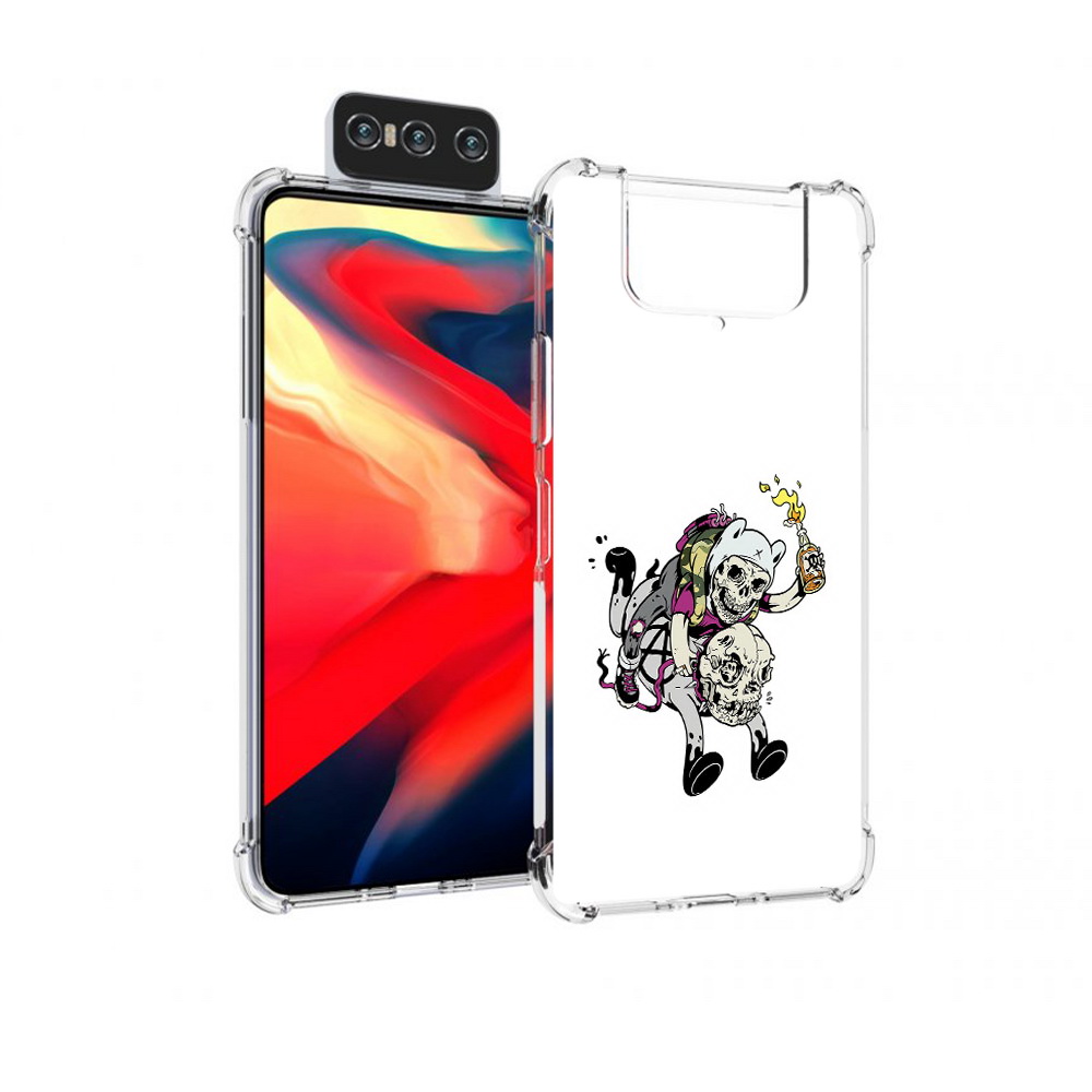 

Чехол MyPads Tocco для Asus Zenfone 8 Flip время приключений скелеты, Прозрачный, Tocco