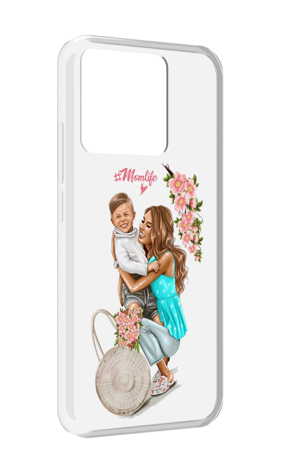 

Чехол MyPads Tocco для Xiaomi Redmi 10A Momlife, Прозрачный, Tocco