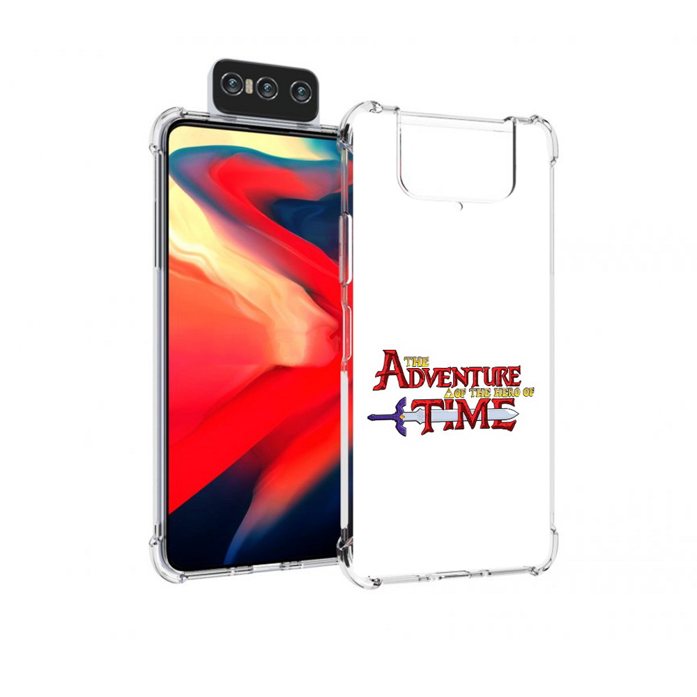 

Чехол MyPads Tocco для Asus Zenfone 8 Flip время приключений логотип, Прозрачный, Tocco