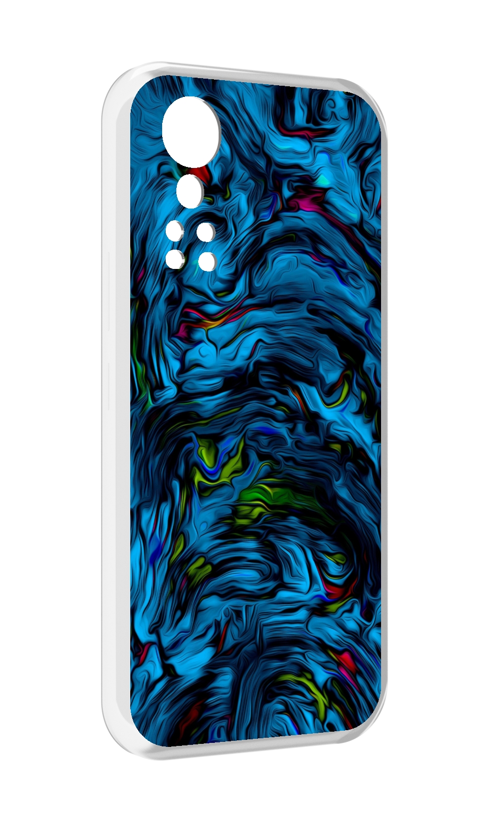 

Чехол MyPads голубая краска в темноте для ZTE Axon 30 5G / Axon 30S, Прозрачный, Tocco