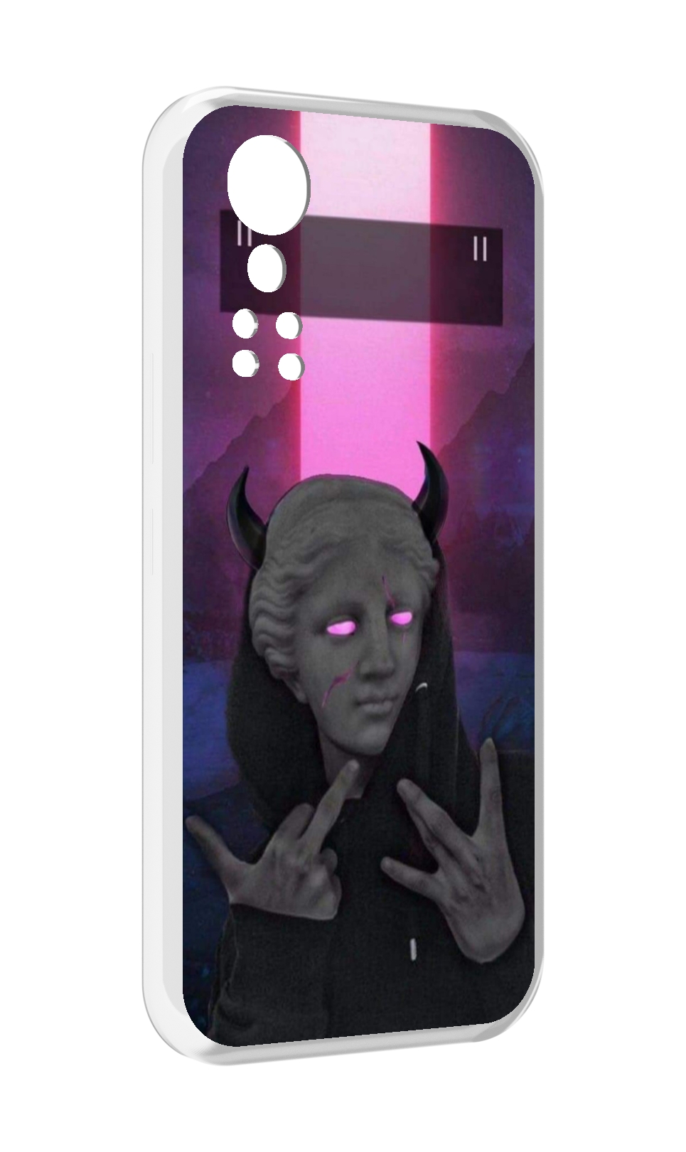 

Чехол MyPads глитч-статуя для ZTE Axon 30 5G / Axon 30S, Прозрачный, Tocco