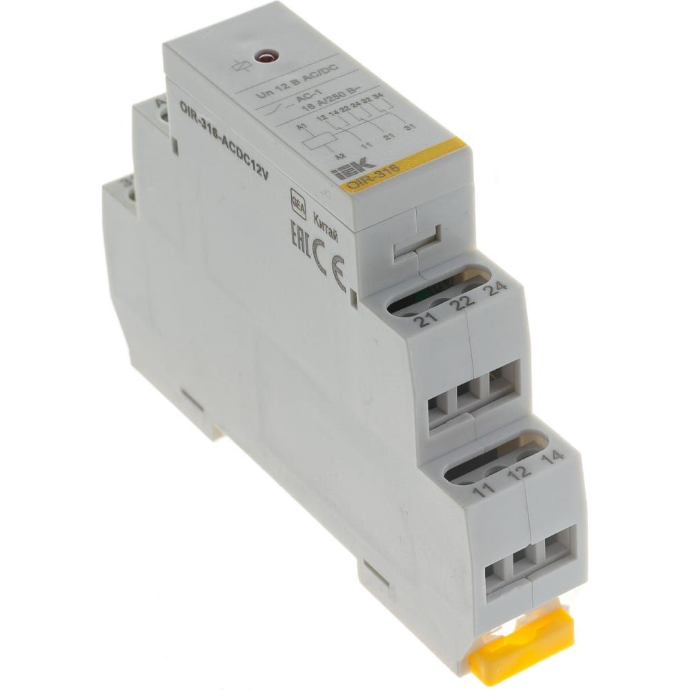 

IEK Промежут. реле.OIR 3 конт 16А . 12 В AC/DC OIR-316-ACDC12V