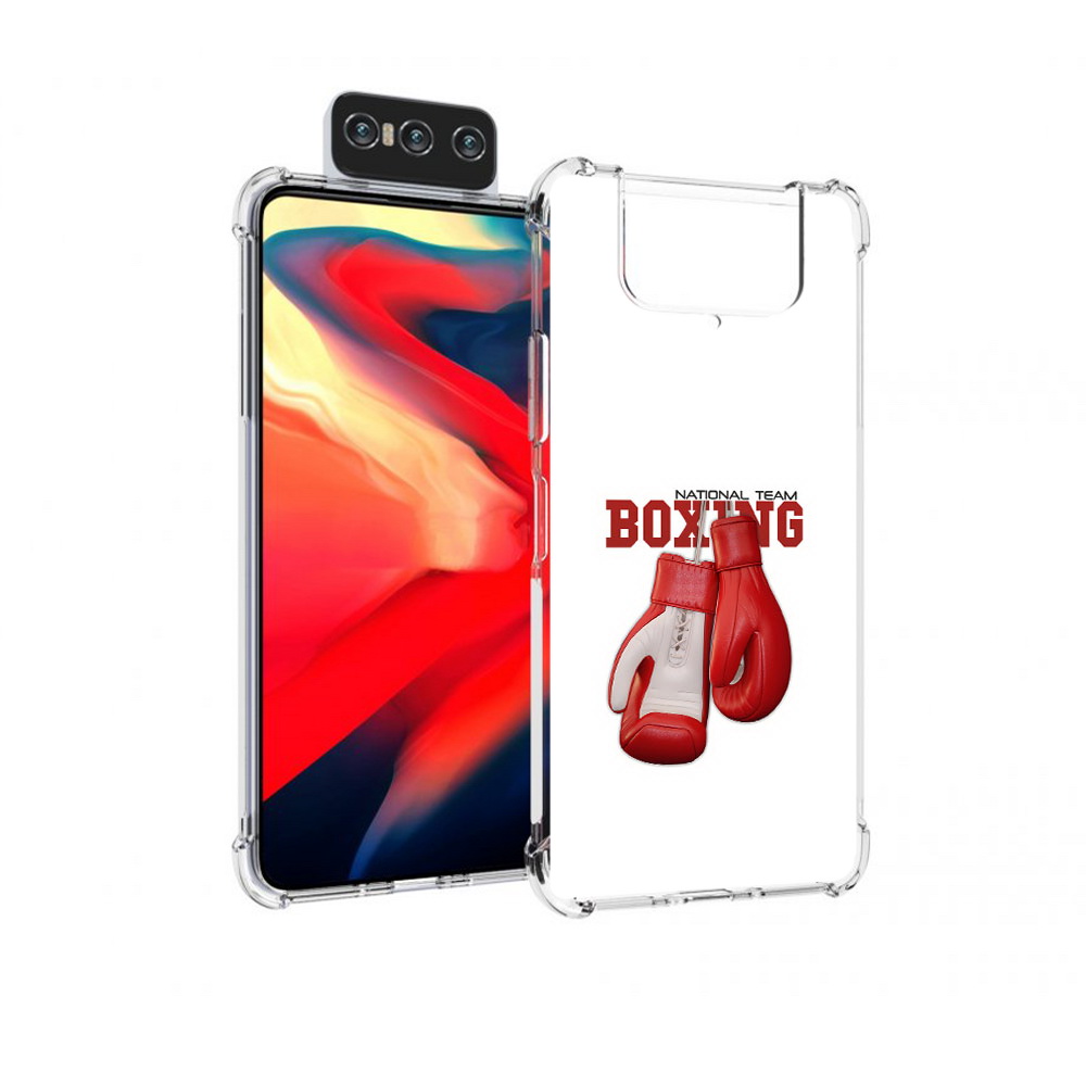 

Чехол MyPads Tocco для Asus Zenfone 8 Flip боксерские перчатки, Прозрачный, Tocco