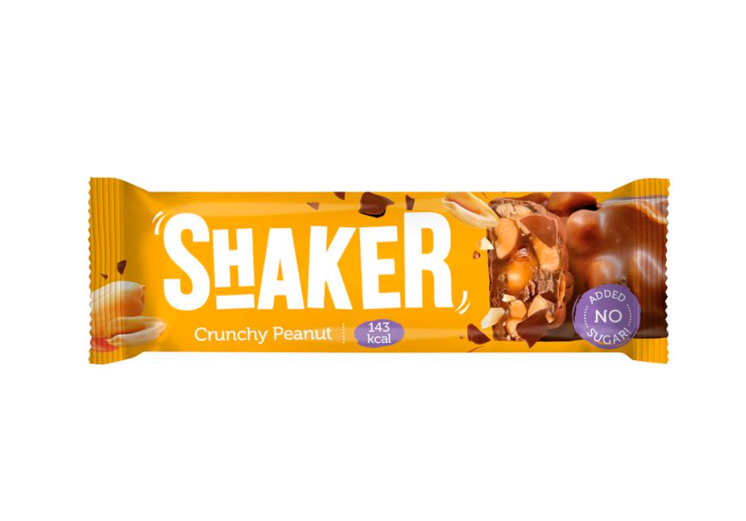 Шоколадный батончик FitnesShock Shaker с арахисом 35 г