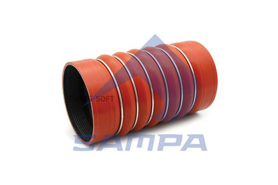 

SA100.392_патрубок интеркулера!(рм) красн. D=115mm L=210mm 6колец \Omn MB