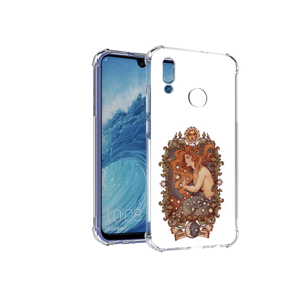 Чехол MyPads Tocco для Huawei P Smart (2019) звездная девушка абстракция