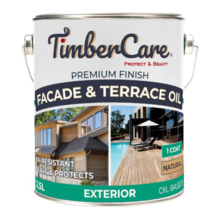 фото Масло для террас и фасадов facade & terrace oil, натуральное дерево, полуматовое, 2.5 л timbercare