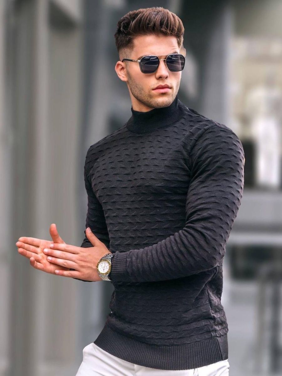 

Свитер мужской NoBrand Classical черный M, Classical