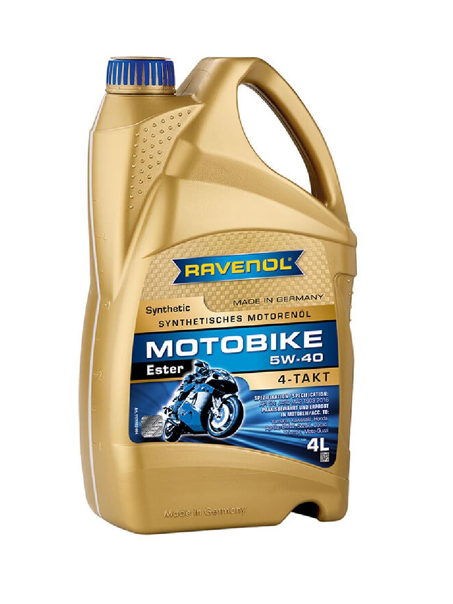 Моторное масло Ravenol Motobike 4-T Ester SAE 5W40 4л 100056200590