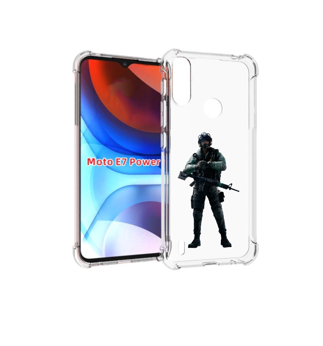 

Чехол MyPads Tom-Clancy's-Rainbow-Six-2 для Motorola Moto E7 Power, Прозрачный, Tocco