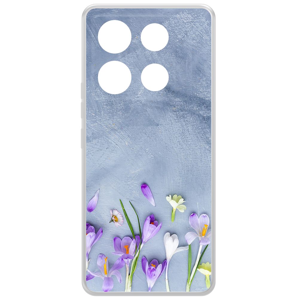 

Чехол-накладка Krutoff Clear Case Цветочное настроение для INFINIX Note 40 Pro 5G, Прозрачный