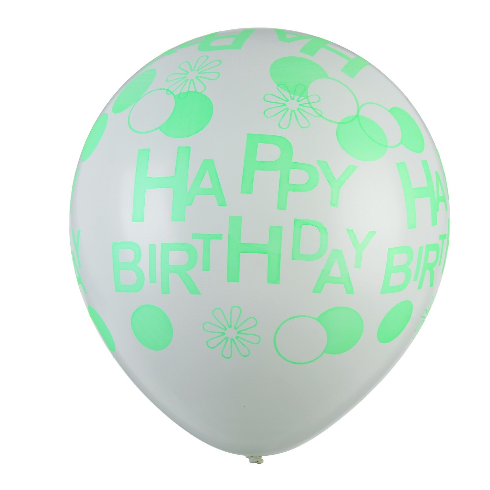 

Шар Страна Карнавалия латексный 17 Happy Birthday зелёная надпись 1 шт. цвет белый 3530223