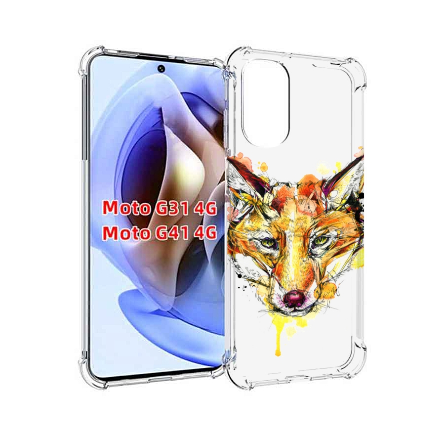 

Чехол MyPads Акварельная лиса для Motorola Moto G31 4G / G41 4G, Прозрачный, Tocco