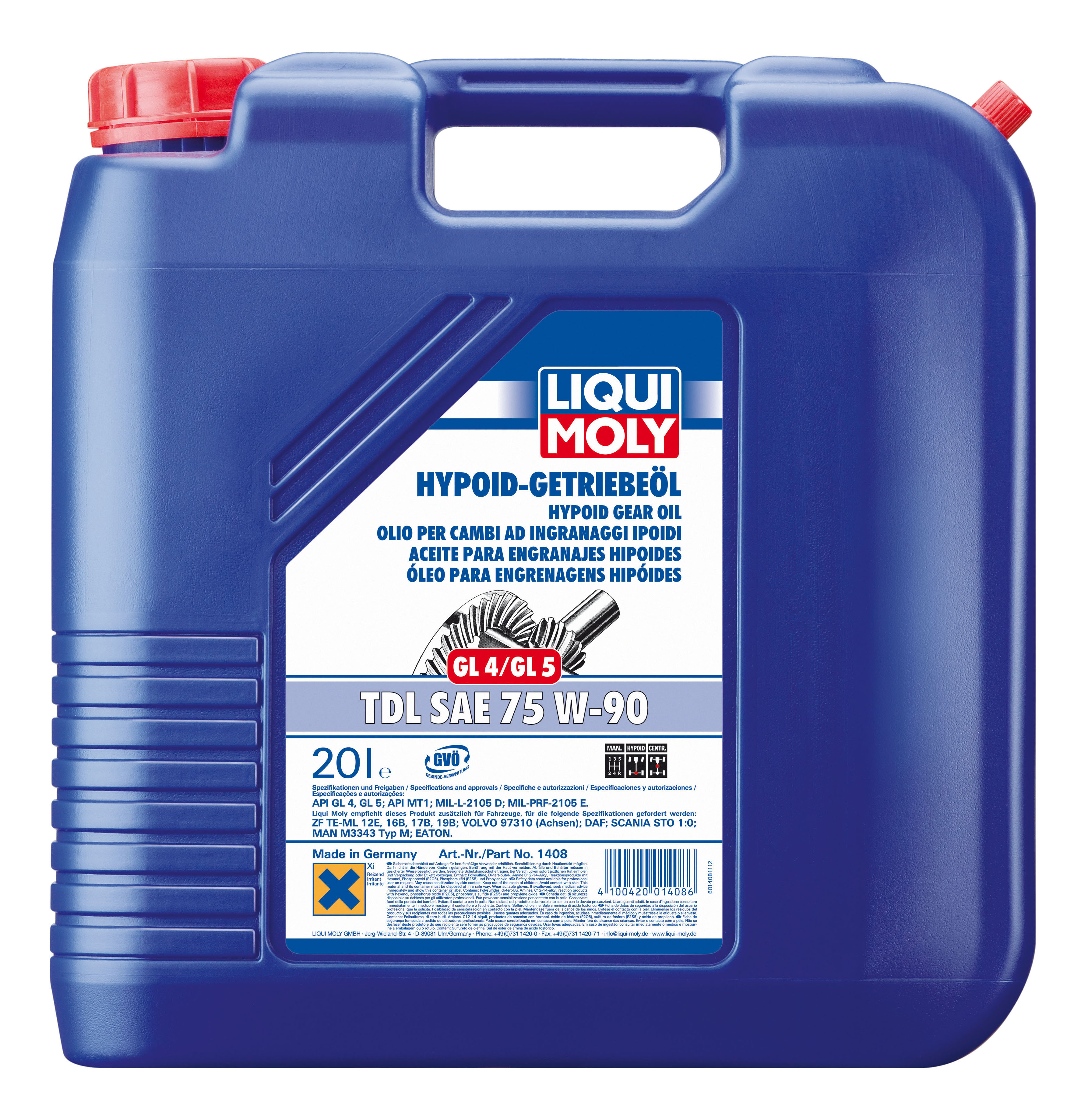 

Трансмиссионное масло LIQUI MOLY 1408 75W-90