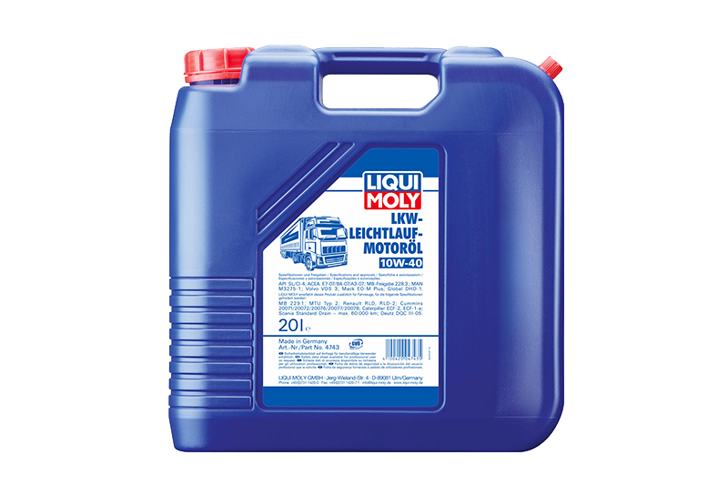 Моторное масло LIQUI MOLY LKW-Leichtlauf-Motoroil 10W40 CI-4/SL A3/B4/E7 20л