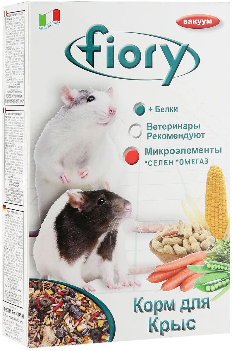 фото Корм для крыс fiory ratty 0.85 кг 1 шт