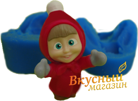 

Молд для шоколада/мастики силиконовый Машенька в шапке 3D 4х2,6 см.