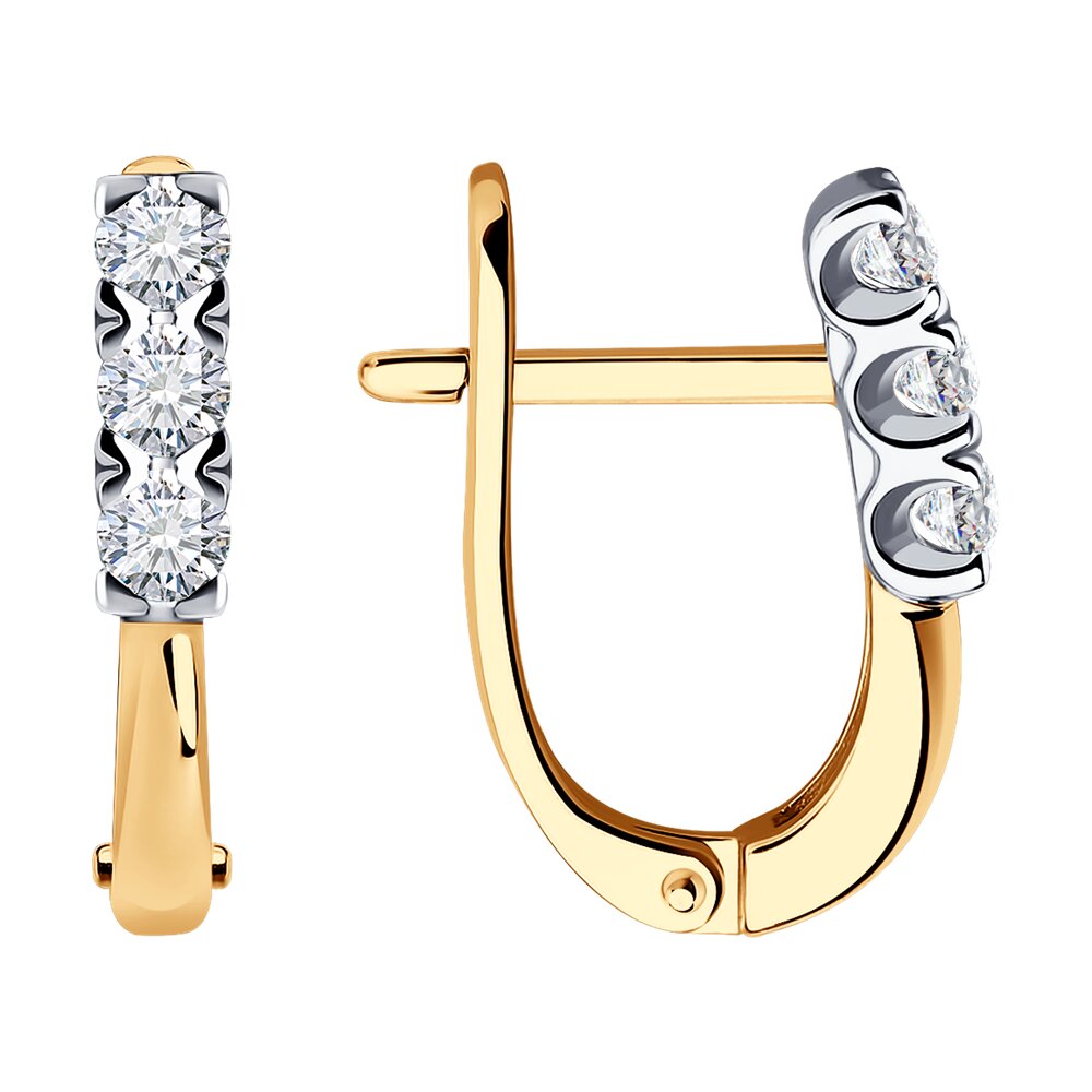 

Серьги из красного золота SOKOLOV Diamonds 1021896, бриллиант, 1021896