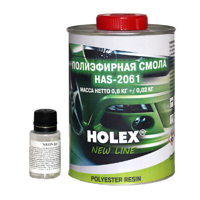 

Смола полиэфирная Holex 0,8 кг+ отв. 30гр