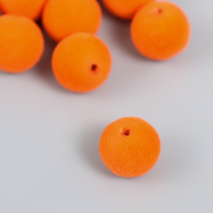 фото Бусины для творчества бархатное напыление "кожура апельсина" набор 10 шт d=1,4 см арт узор