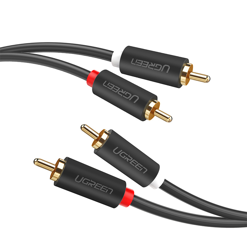 Кабель uGreen 2RCA - 2RCA, 5м Black