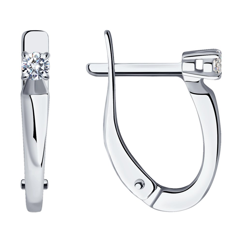 

Серьги из белого золота SOKOLOV Diamonds 1021832-3, бриллиант, 1021832-3