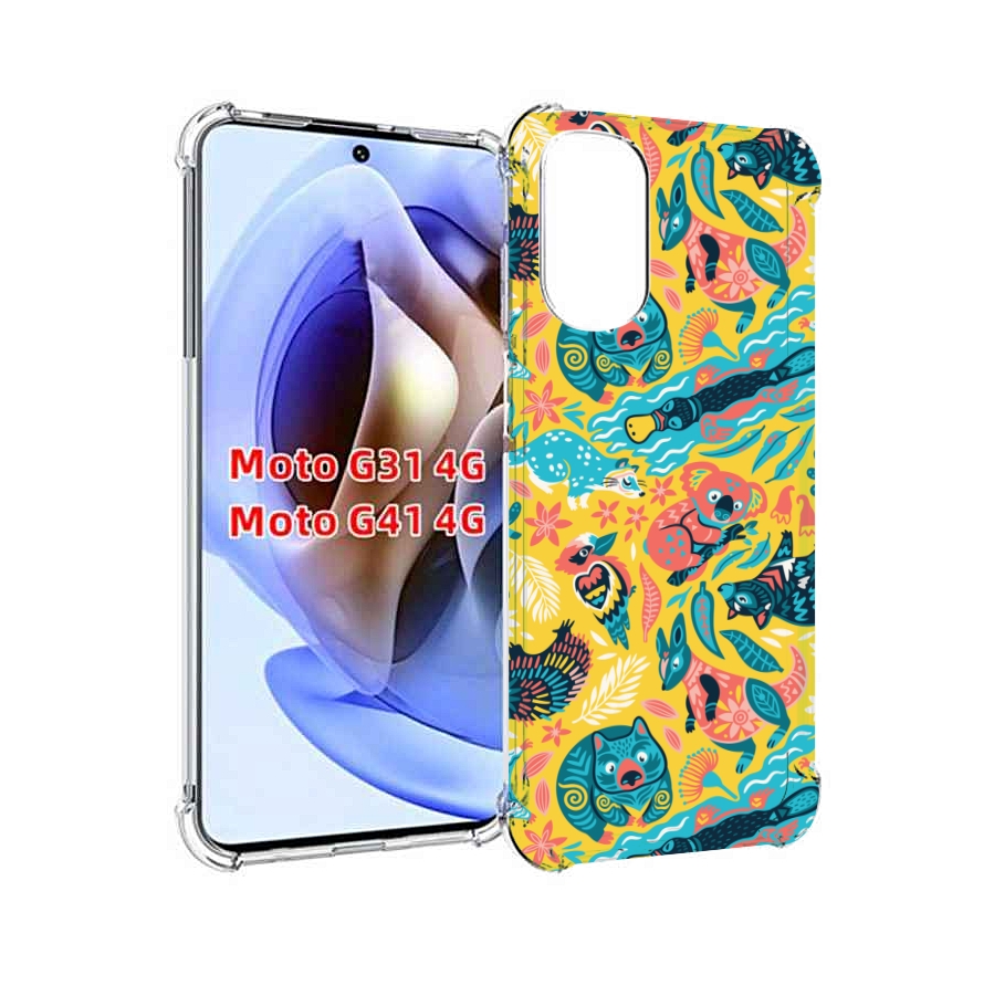 

Чехол Mypads Seamless-Pattern Для Motorola Moto G31 4G/G41 4G, Прозрачный, Tocco