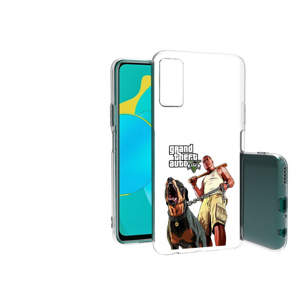 

Чехол MyPads Tocco для Huawei Honor 30S GTA грозная собака, Прозрачный, Tocco