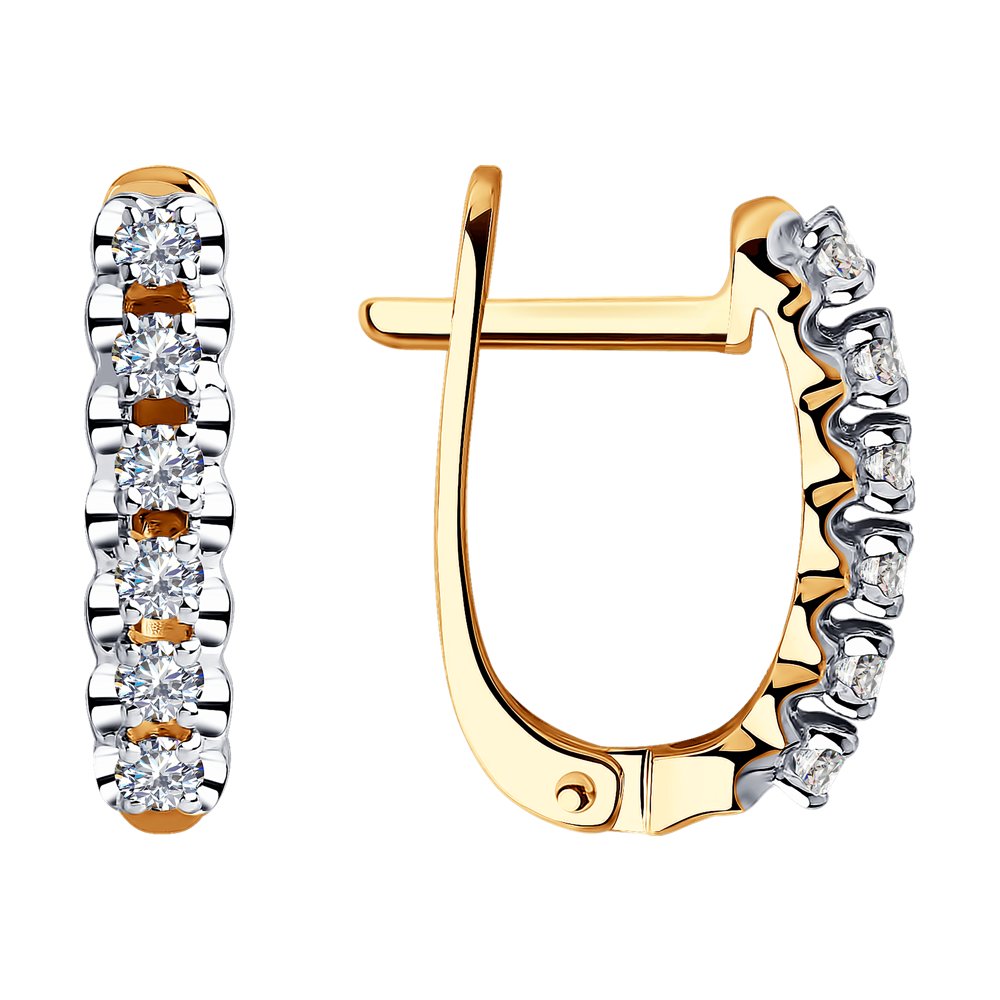 

Серьги из красного золота SOKOLOV Diamonds 1021345, бриллиант, 1021345